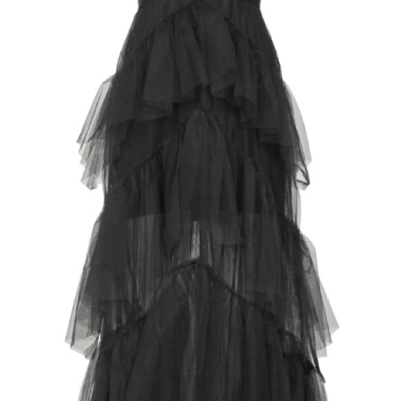BCBG Oly Tiered Ruffle Tulle Evening Gown - Picture 2 of 2